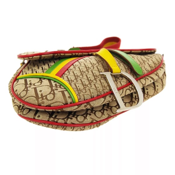 Vintage Christian Dior Rasta Saddle Bag John Galliano - Picture 3 of 7